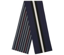 stripe-pattern wool scarf