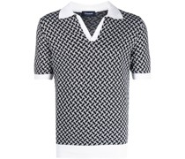 Geometrisch gemustertes Poloshirt