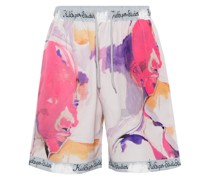 Sport-Shorts mit abstraktem Print