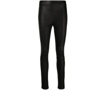 High-Waist-Leggings aus Leder