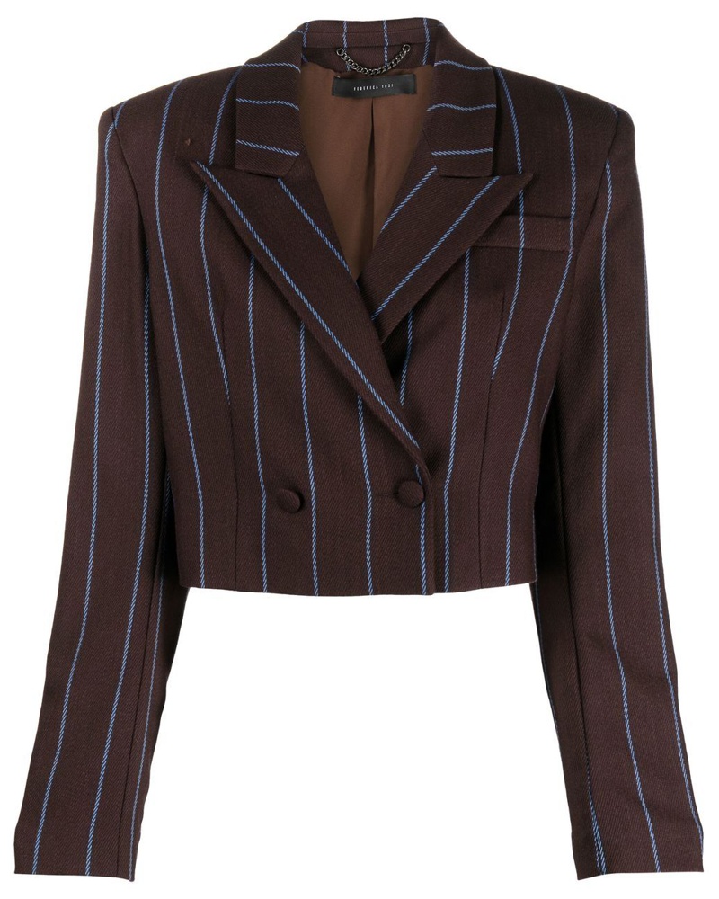 Federica Tosi Damen Doppelreihiger Cropped-Blazer