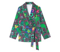 Jacke aus Samt mit Schalkragen