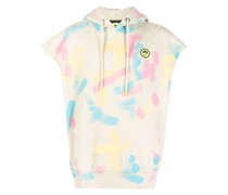 Ärmelloses Sweatshirt mit Batikmuster