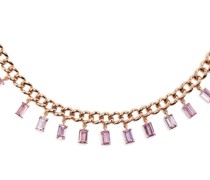 18kt Gelbgoldhalskette mit Saphiren