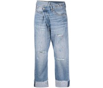 Jeans mit asymmetrischem Bund
