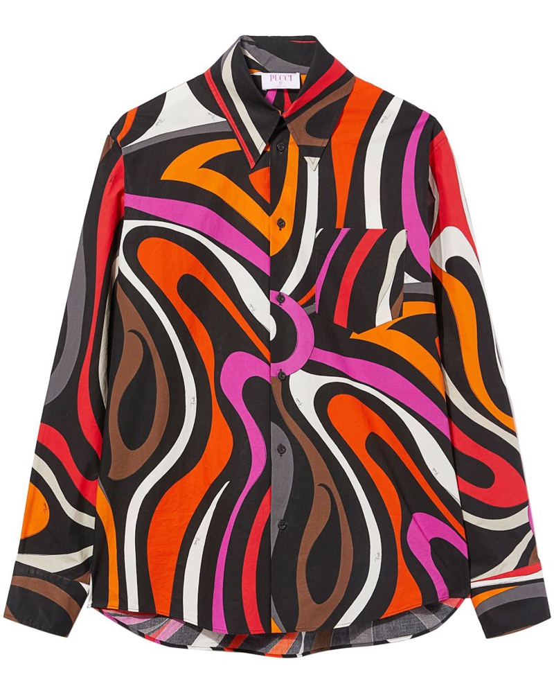 Emilio Pucci Damen Hemd mit abstraktem Print