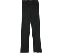 stright-leg pleated trousers