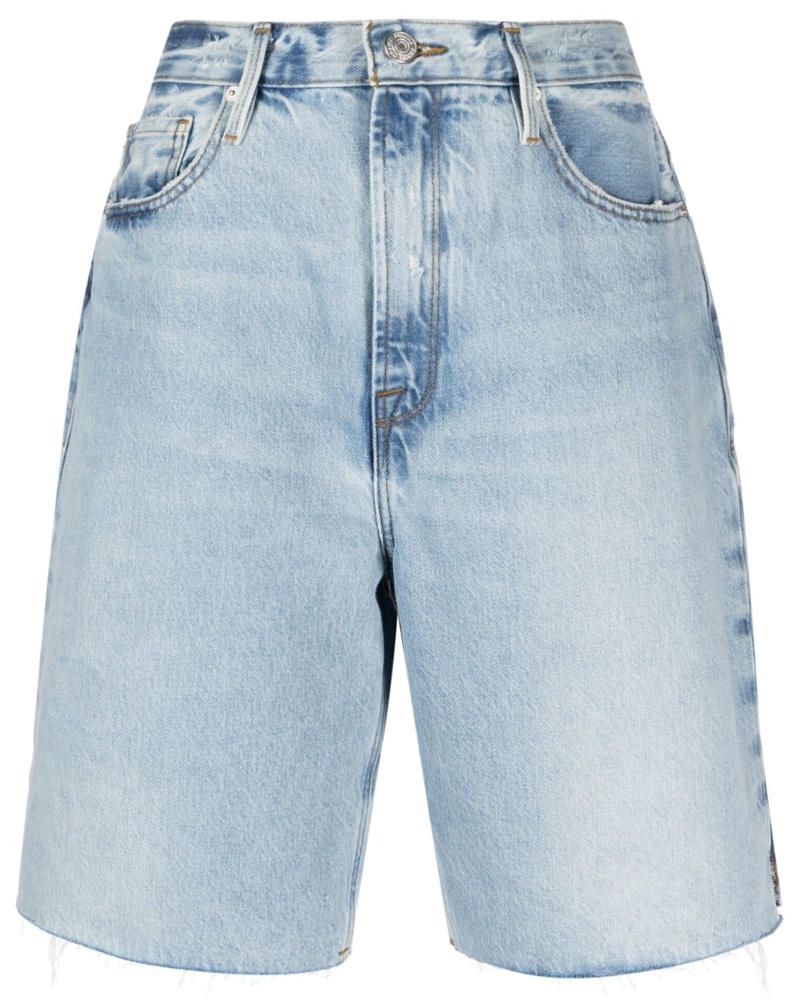 Frame Denim Damen Jeans-Shorts in Distressed-Optik