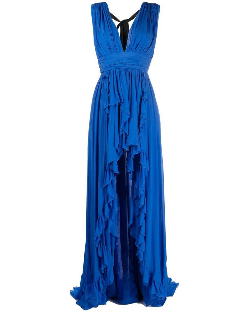 Pinko Damen Maxikleid mit Rüschen