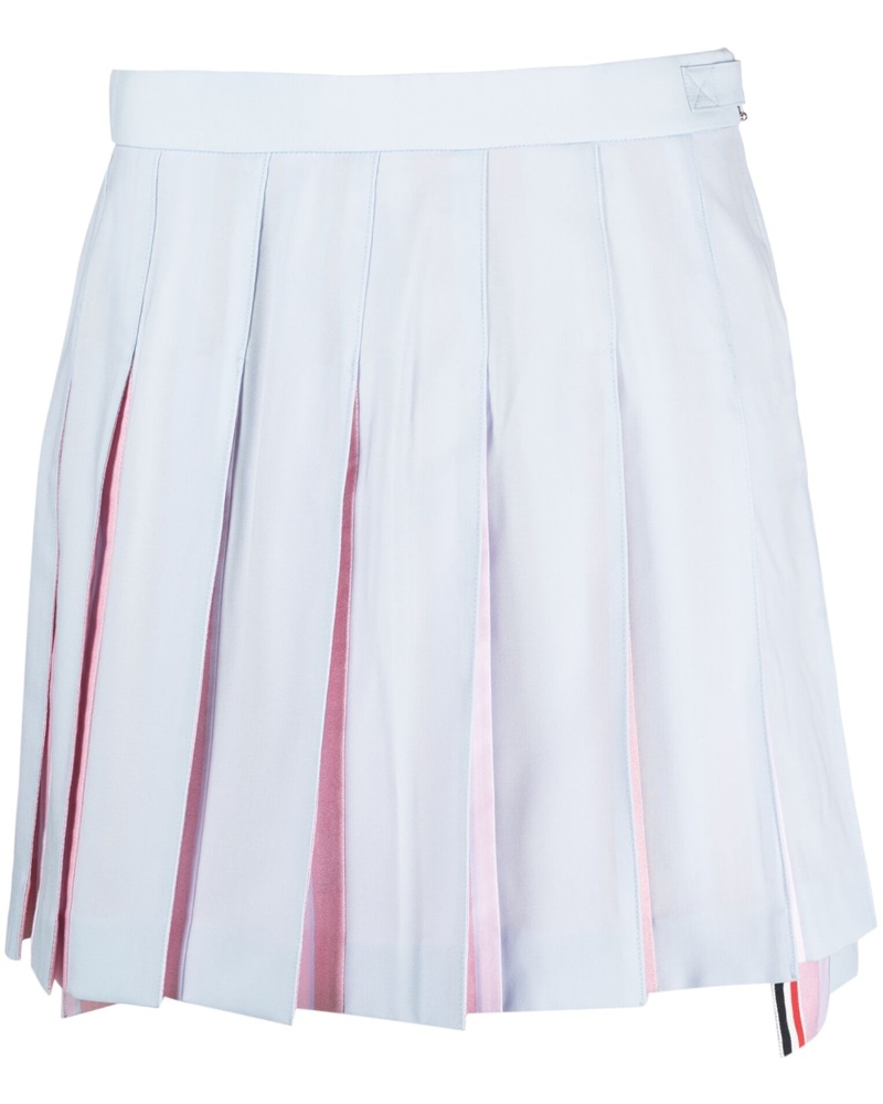 Thom Browne Damen Faltenrock mit asymmetrischem Saum