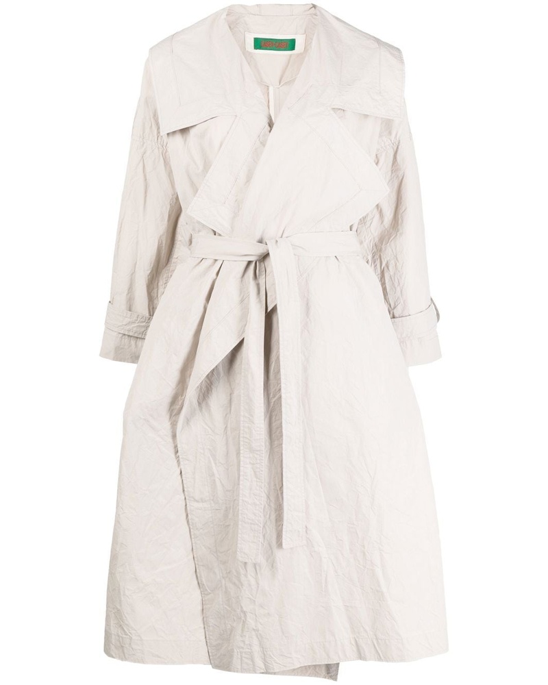 Casey Casey Damen Trenchcoat mit breitem Revers