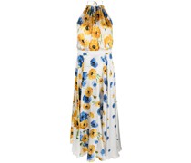 Neckholder-Kleid mit Blumen-Print