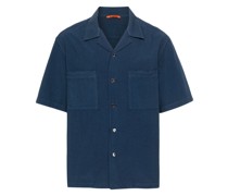 camp-collar cotton shirt
