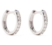 14kt Weißgoldohrringe mit Diamanten