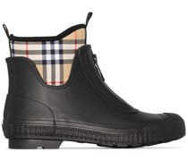Regenstiefel mit Vintage-Check