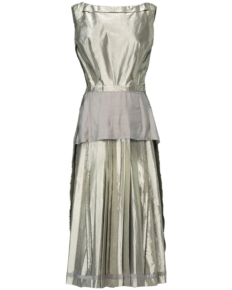 Maison Margiela Damen Midikleid im Patchwork-Look