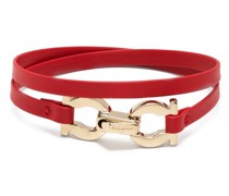 Lederarmband mit Gancini-Schild