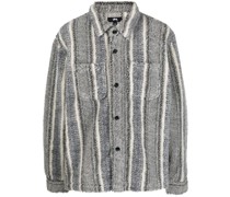 Gestreifte Hemdjacke aus Fleece