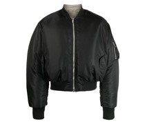 Cropped-Bomberjacke mit Reißverschluss