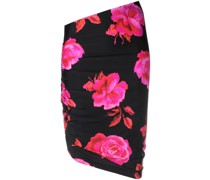 Bleistiftrock mit Blumen-Print