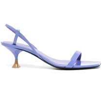 Slingback-Sandalen aus Lackleder 50mm