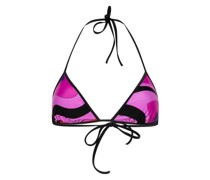 Triangel-Bikini mit Marmo-Print