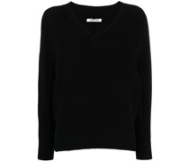 Kaschmirpullover mit V-Ausschnitt