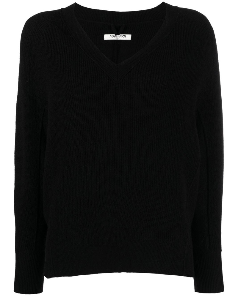 MAX&MOI Damen Kaschmirpullover mit V-Ausschnitt