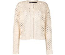 Cardigan mit Lochstrickmuster