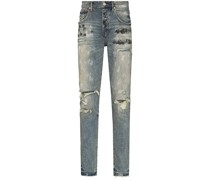 Schmale Jeans im Distressed-Look