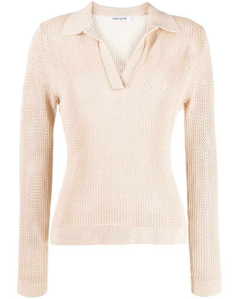 Anna Quan Damen Oberteil mit Lochstrickmuster