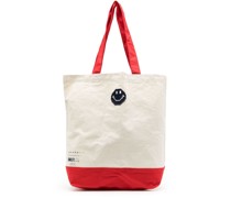 Pixel cotton-canvas tote bag