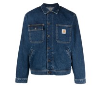 Jeansjacke mit Logo-Patch