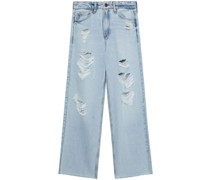 Gerade Jeans mit Distressed-Detail