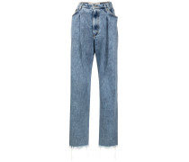Jeans mit Bundfalten