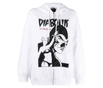 Kapuzenjacke mit Illustrations-Print