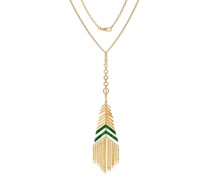 18kt Flight Gelbgoldhalskette mit Diamanten