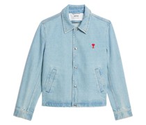 Jeansjacke mit Logo-Stickerei