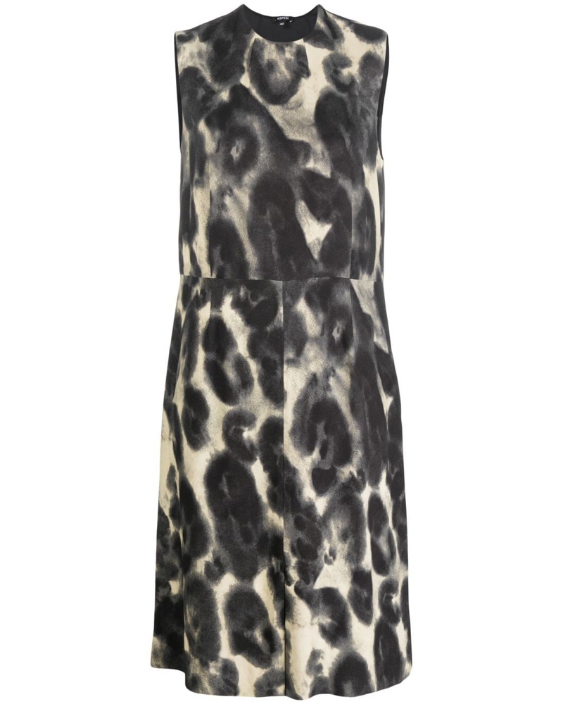 ASPESI Damen Trägerkleid mit grafischem Print