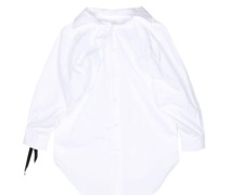 draped cotton-poplin shirt