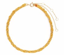 18kt Kumachi Gelbgoldarmband-Set mit Seide