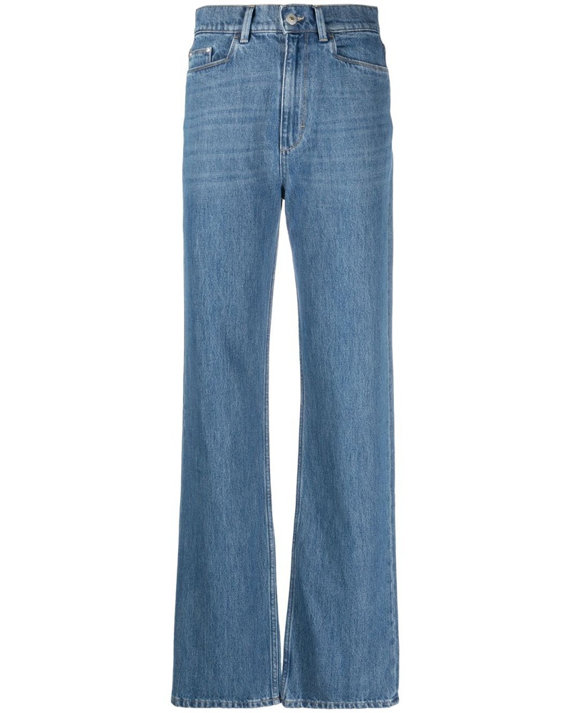 WANDLER Damen Gerade High-Waist-Jeans
