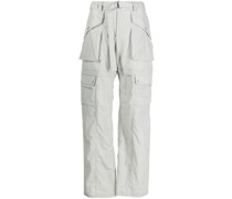 belted-waist cargo trousers