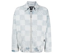 Jeansjacke mit Schachbrettmuster