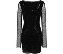 Minikleid mit Strass-Logo