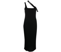 Midikleid mit Trägerdetail