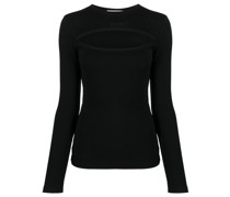 Geripptes Stricktop mit Logo
