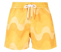 Badeshorts mit abstraktem Print