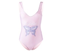 Badeanzug mit Schmetterling-Print