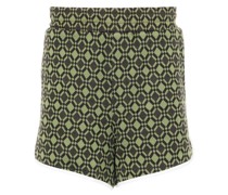 Jersey-Shorts mit geometrischem Muster